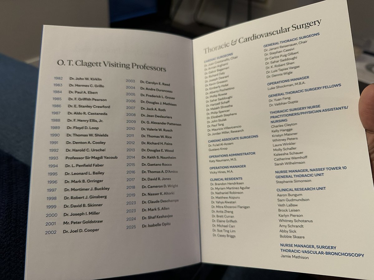 Vaibhav Gupta, MD, PhD (@vgupta_md) on Twitter photo Honoured to be training in a thoracic division with a legacy like Dr. Clagett <a href="/MayoClinic/">Mayo Clinic</a> ⤵️
Also love to see so many 🇨🇦 surgeons among previous Clagett Visiting Professors, from Dr. Pearson to Dr. <a href="/SKeshavjee/">Shaf Keshavjee</a> last year. <a href="/ThoracicsCanada/">Canadian Association of Thoracic Surgeons</a>
<a href="/AATSHQ/">AATS</a> <a href="/STS_CTsurgery/">The Society of Thoracic Surgeons</a> <a href="/thoracic/">ESTS</a> Honoured to be training in a thoracic division with a legacy like Dr. Clagett <a href="/MayoClinic/">Mayo Clinic</a> ⤵️
Also love to see so many 🇨🇦 surgeons among previous Clagett Visiting Professors, from Dr. Pearson to Dr. <a href="/SKeshavjee/">Shaf Keshavjee</a> last year. <a href="/ThoracicsCanada/">Canadian Association of Thoracic Surgeons</a>
<a href="/AATSHQ/">AATS</a> <a href="/STS_CTsurgery/">The Society of Thoracic Surgeons</a> <a href="/thoracic/">ESTS</a>