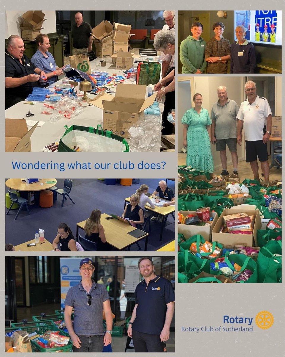 Sutherland Rotary (@suthrotary) on Twitter photo Sutherland #Rotary is more than sausage sizzles! From care hampers for those in crisis, sponsoring youth programs or giving our time for mock interviews, we’re truly #shirepeoplehelpingshirepeople . Send us a DM if you’d like to join or partner with us on a project! Sutherland #Rotary is more than sausage sizzles! From care hampers for those in crisis, sponsoring youth programs or giving our time for mock interviews, we’re truly #shirepeoplehelpingshirepeople . Send us a DM if you’d like to join or partner with us on a project!