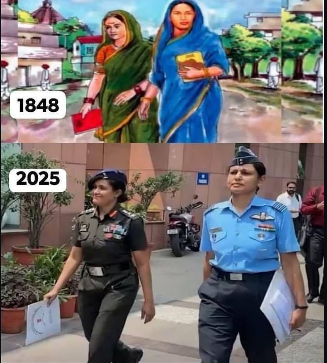 #फुले..... फिल्म देखना इसलिए भी जरूरी है...

1848 में #लडकीयों के लिए #पहला_स्कूल #सावित्रीबाई_फुले और #फातिमा_शेख ने मिलकर शुरू किया। और आज ये कारवां #कर्नल_सोफिया_कुरैशी और #विंग_कमांडर_व्योमिका सिंह तक आ पहुंचा।