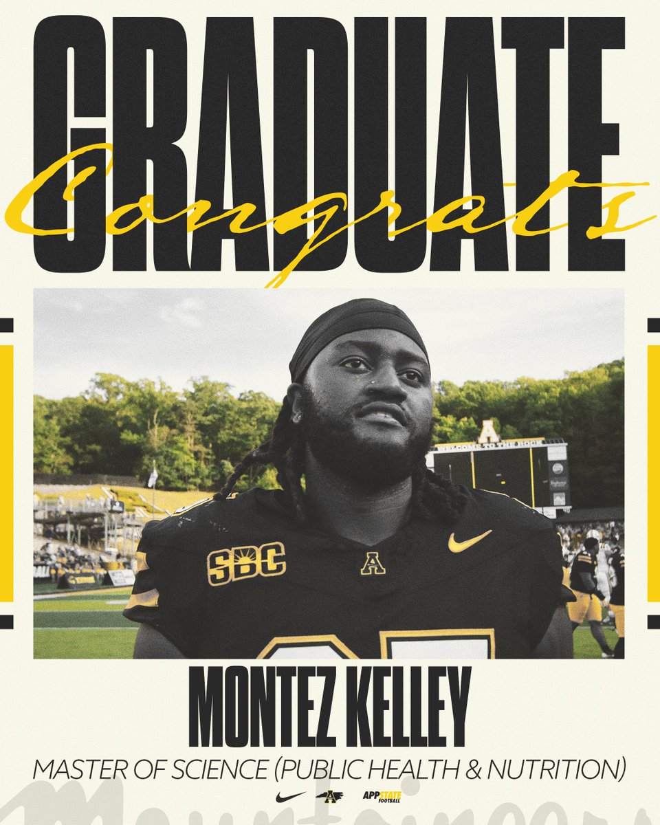 Congrats to 2025 @AppState graduate Montez Kelley 🎓

#GoApp