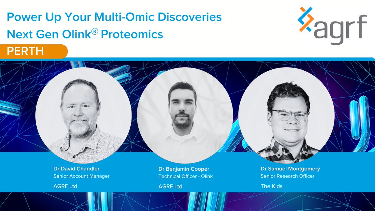 AGRF_genomics's tweet image. The team are excited to present at our seminar @TheKids_AU Research Institute Australia!
🗓️ Friday 9 May 2025
🕑 1:15 PM - 3:00 PM AWST
🕛 3:15 PM - 4:30 PM AEST (Live Stream)
✳️ Please follow the link: agrf.org.au/events/2025/5/…
#AGRF #Genomics