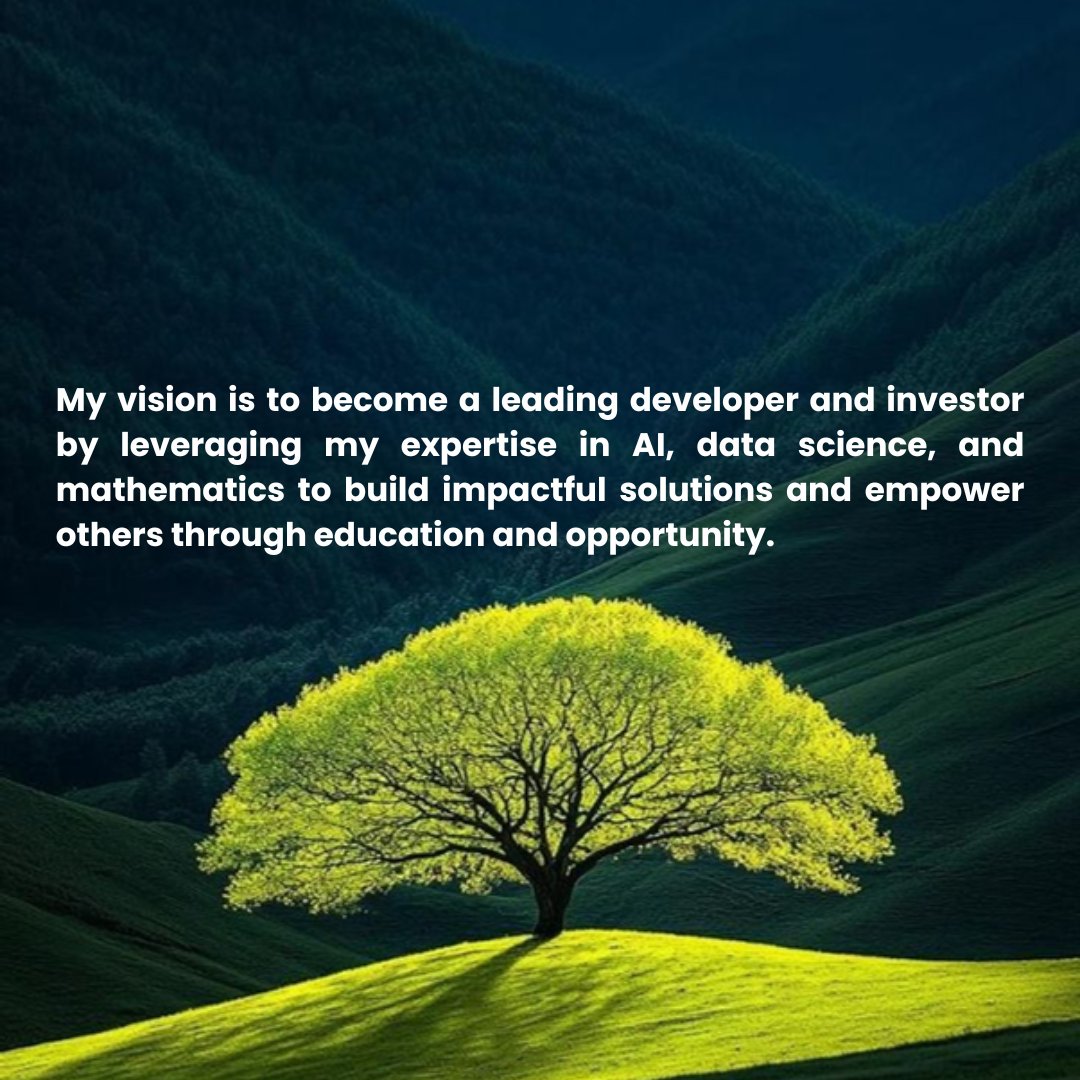 MikenicksonW's tweet photo. My vision board is live! ✨ It's all about growth, knowledge, and impact: using AI, data science, and math to build solutions that empower. This is my journey to become a leading developer and investor! 🚀 #visionboard #AI #datascience #goals @alx_africa. https://t.co/t2AAqIaWCa
