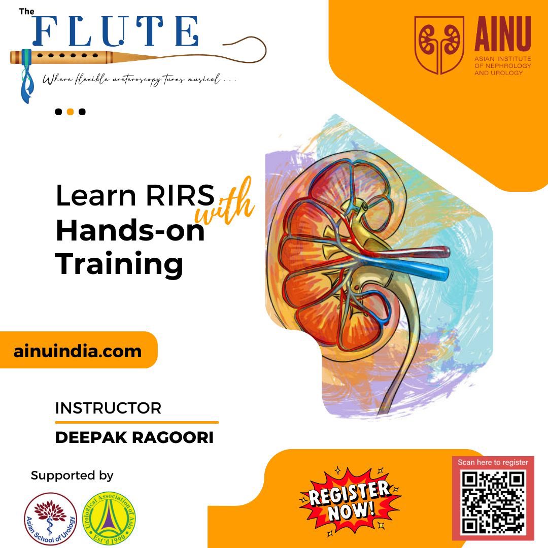 drragoori's tweet image. 🚨 Calling all Urologists!
🔍 Looking to sharpen your endourology skills?

Join the FLUTE hands-on training program at AINU – sessions running all year!
✅ Limited seats
✅ First-come, first-served
✅ Practical, skill-focused learning

📌 Register now:
👉 ainuindia.org/training-progr…