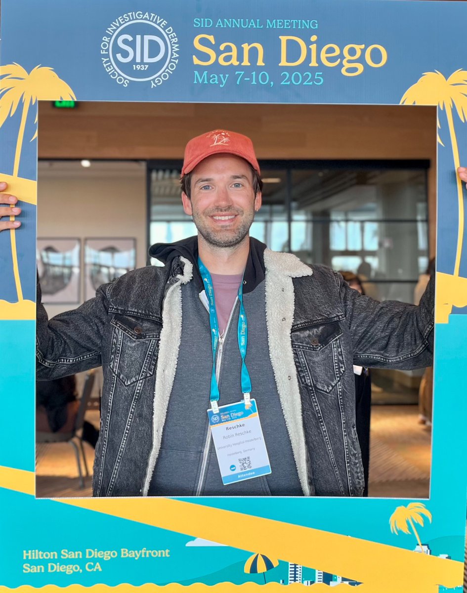 Robin Reschke (@drrobinreschke) on Twitter photo Big thanks to the Society for Investigative Dermatology for an amazing meeting in San Diego so far! Honored to receive an award for our work and the invitation to present 🥳Grateful for the inspiring science, conversations, and community! ☀️#SID2025#DermResearch
<a href="/SocInvestDerm/">Society for Investigative Dermatology</a> Big thanks to the Society for Investigative Dermatology for an amazing meeting in San Diego so far! Honored to receive an award for our work and the invitation to present 🥳Grateful for the inspiring science, conversations, and community! ☀️#SID2025#DermResearch
<a href="/SocInvestDerm/">Society for Investigative Dermatology</a>