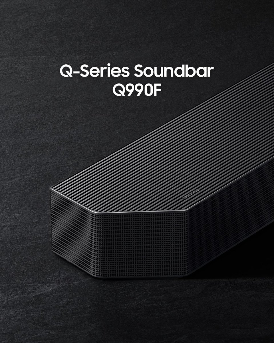 SamsungTV's tweet photo. Precision meets premium in Q990F Soundbar. 🖤 Discover the design that elevates your space.
Swipe through and experience elegance in audio.
Discover more at https://t.co/7xvhA2recy
#Q990F #NeoQLED #QseriesSoundbar #Soundbar #Speaker #Qsymphony #CompleteYourShow #Samsung https://t.co/HgqSBaO0hu