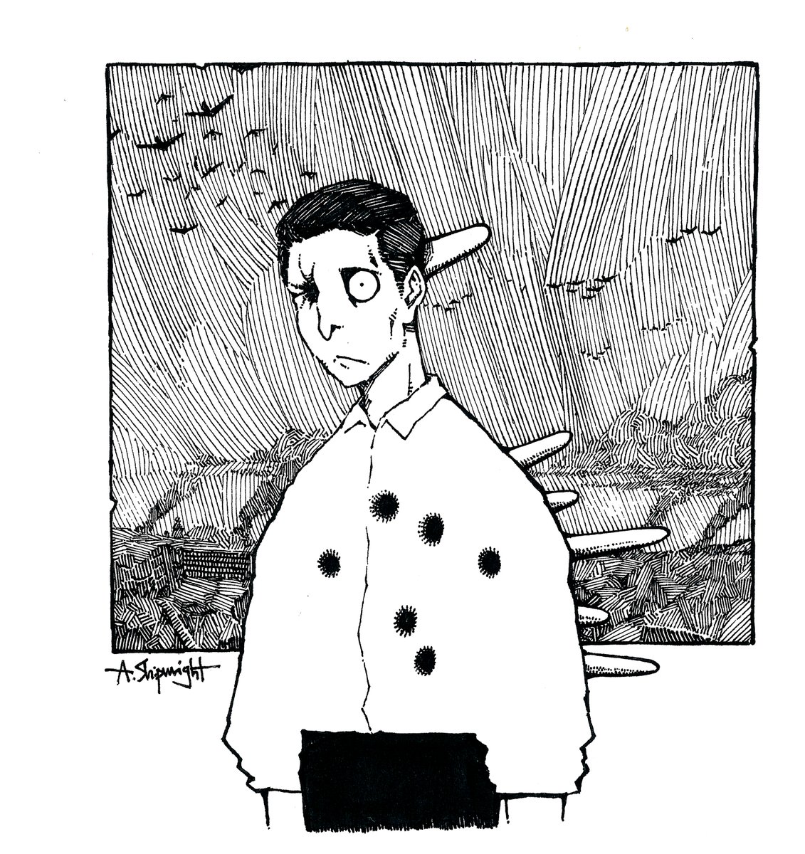 The war left him with holes that would never fade.