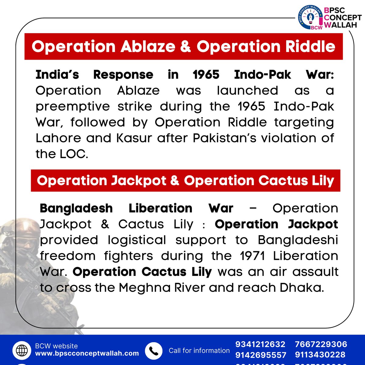 BCW1947's tweet photo. 🇮🇳 India's Major Military Operations: A Legacy of Strength and Security 🔥 #MilitaryOperations #NationalSecurity #IndianArmy #DefenceExcellence #BPSC #StatePCS #UPSC2025 #bpsc #71stBPSC #70thBPSC_EXAM #71stbpsc #prelims2025 #bpscconceptwallah #bcw #PahalgamTerrorAttack
#IndianArmy
#JusticeServed #OperationSindoor