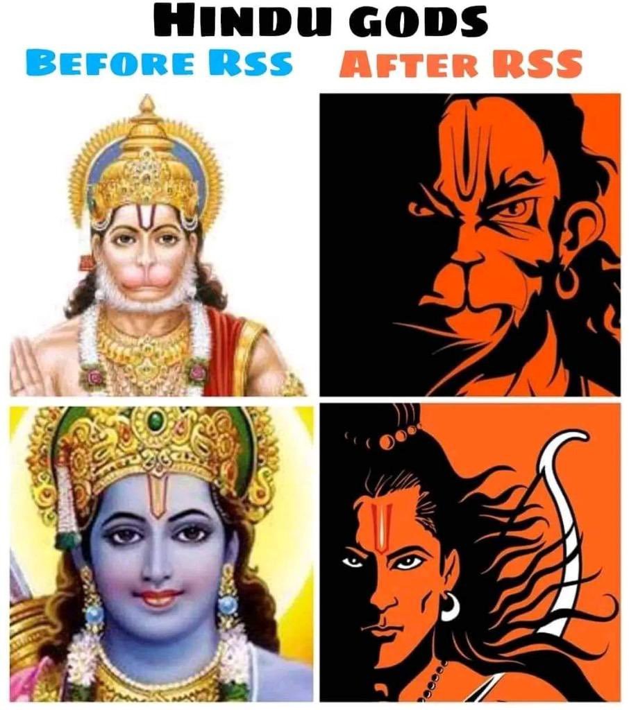 catale7a's tweet photo. First they turned Hindu Gods into Monsters
Now they turned Hindus into War Mongers https://t.co/wN0hgzQ1Z0