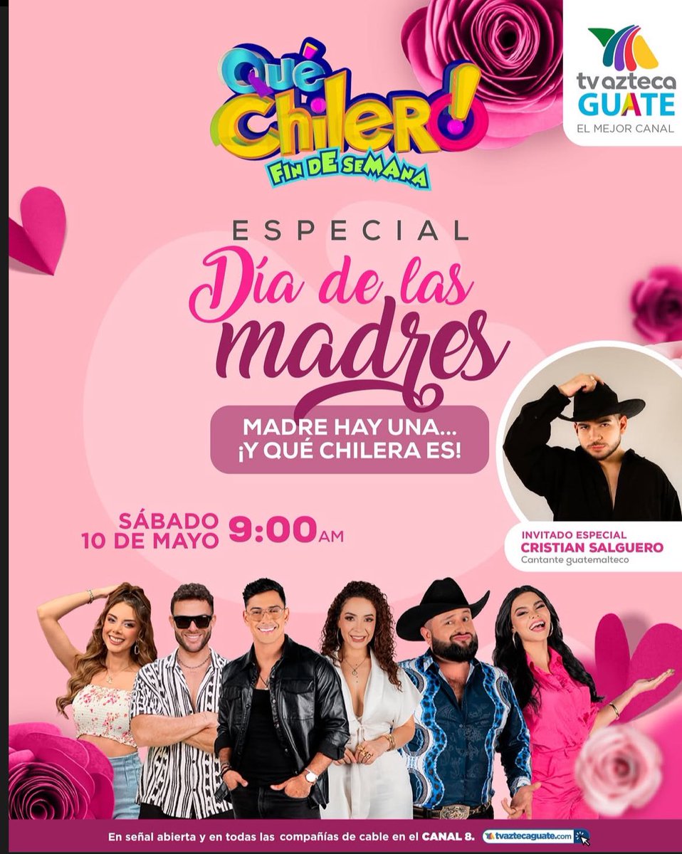 Cristian Salguero Fan Page (@crisalgrofanpag) on Twitter photo Este SÁBADO 10 de Mayo #cristiansalguero estará como invitado especial en el programa de #quechilero de <a href="/AztecaGuate/">TV Azteca Guate</a> y muy atent@s por que tendremos reencuentro de Cristian con #Mariogiron quien también estará invitado como conductor NO SE LO PIERDAN Este SÁBADO 10 de Mayo #cristiansalguero estará como invitado especial en el programa de #quechilero de <a href="/AztecaGuate/">TV Azteca Guate</a> y muy atent@s por que tendremos reencuentro de Cristian con #Mariogiron quien también estará invitado como conductor NO SE LO PIERDAN