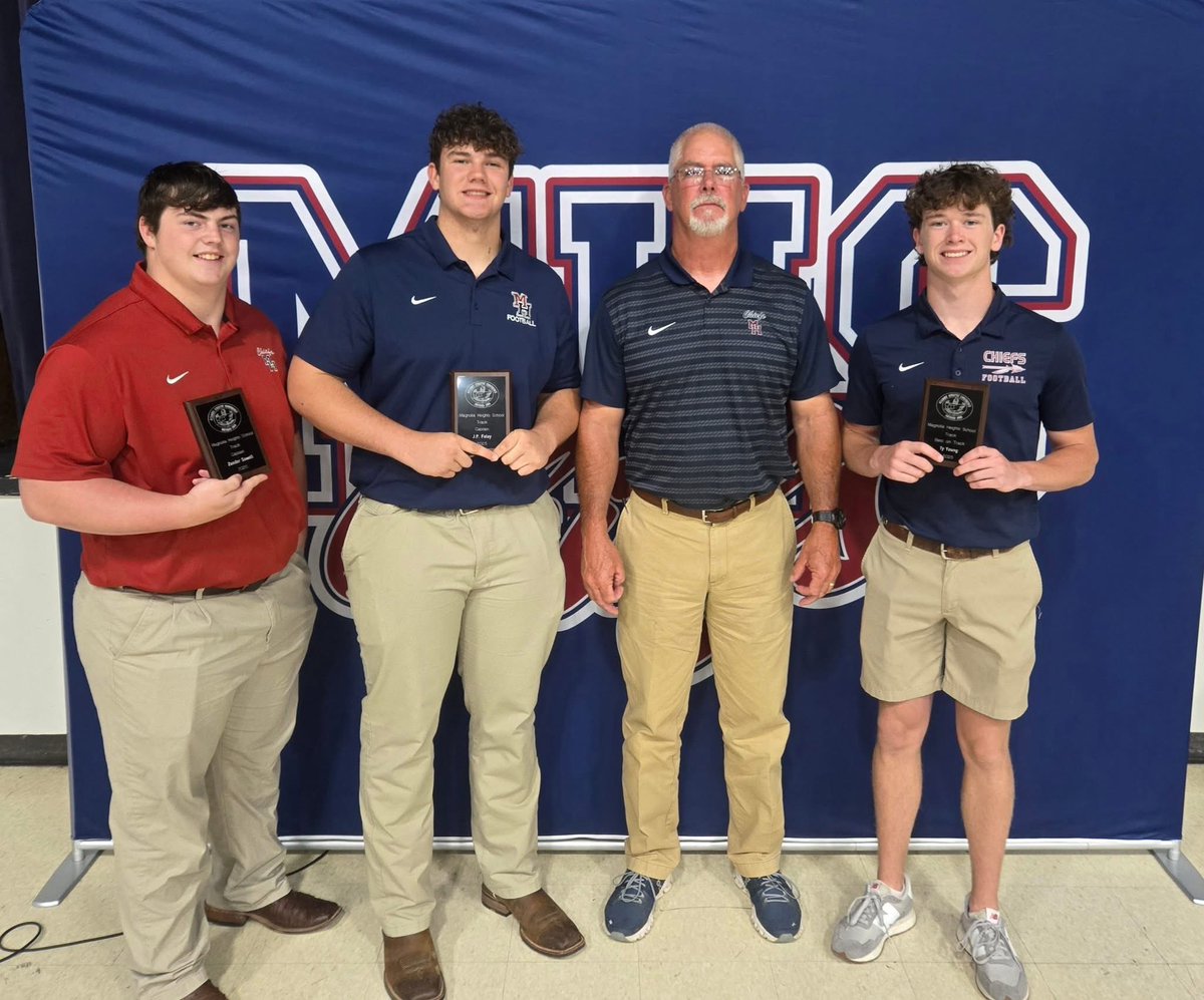 JohnPFoley77's tweet image. Grateful to receive all MAIS athlete award, all conference offensive lineman, and to be a captain of my track team. thank you to my football coach @RussWhiteside1 and my track coach Cliff Young and everyone one else who helped me get here today @MHS_ChiefBall #family #faith