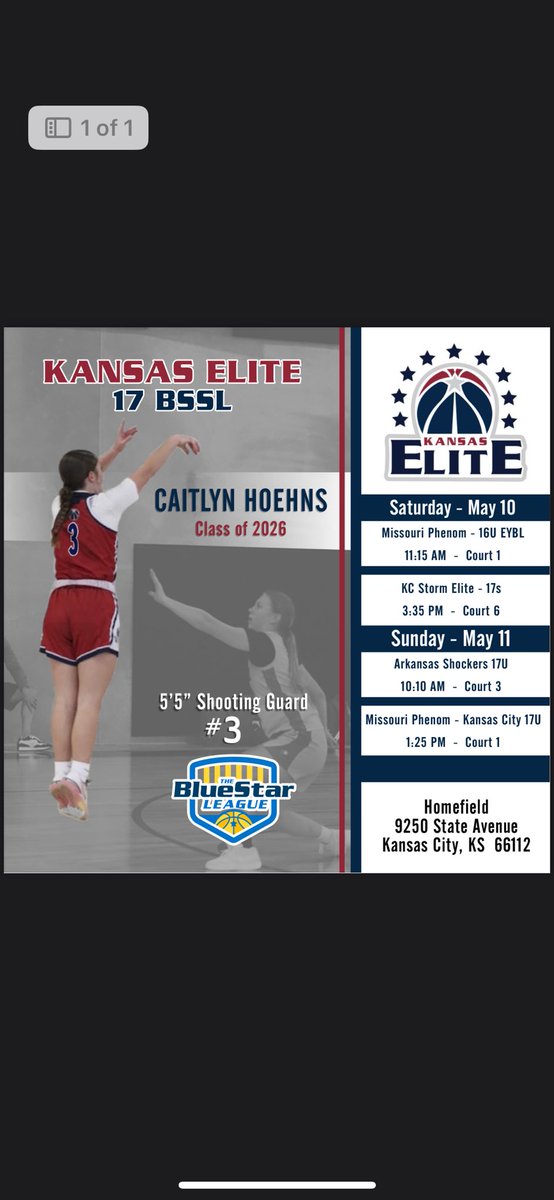 Excited to be playing in the Kansas City Clash this weekend! Here’s our schedule!