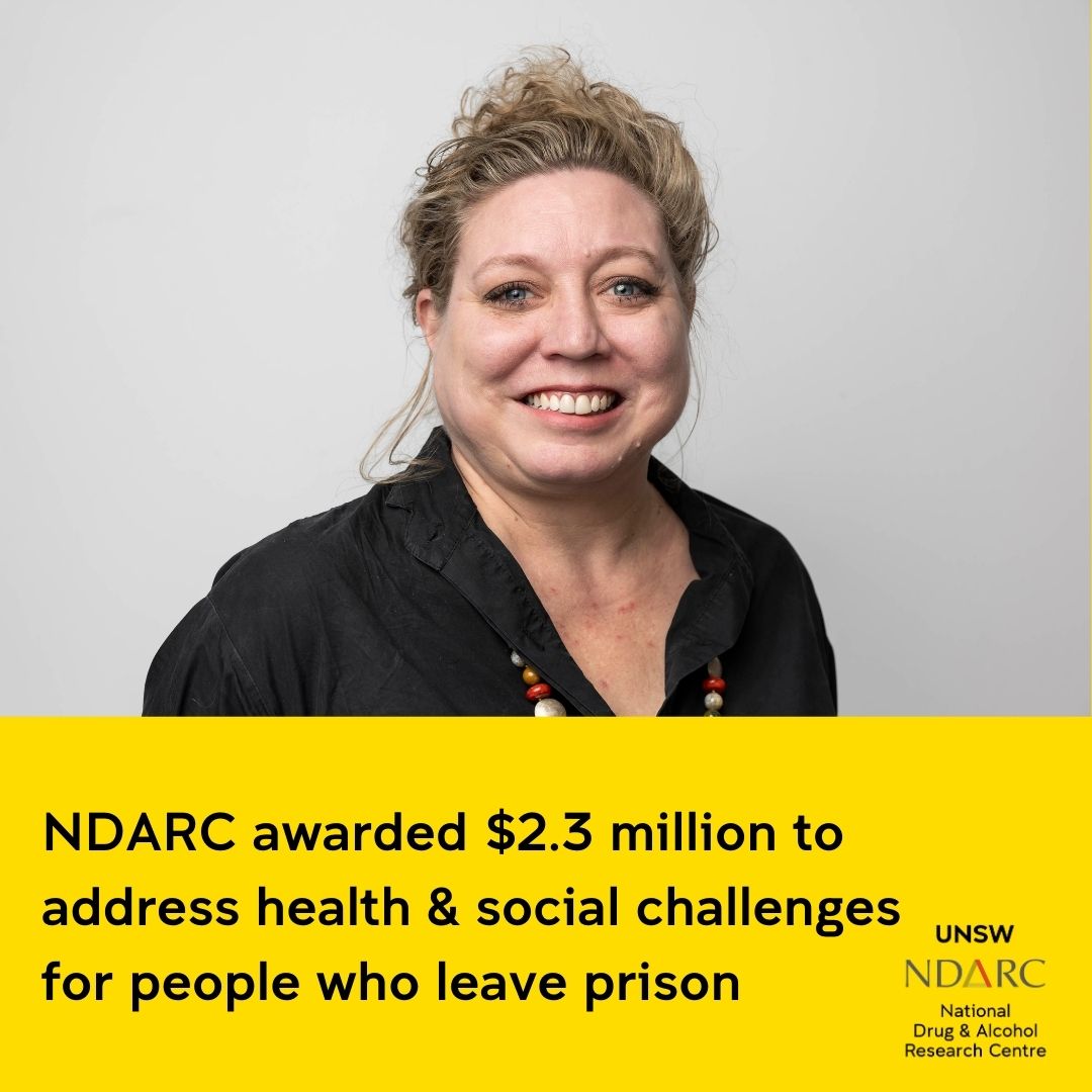Congratulations to NDARC's Scientia Professor Louisa Degenhardt, who has been awarded a $2.3 million NHMRC grant to address the serious health and social challenges for people who have been incarcerated.

Read more here: unsw.edu.au/news/2025/05/n…