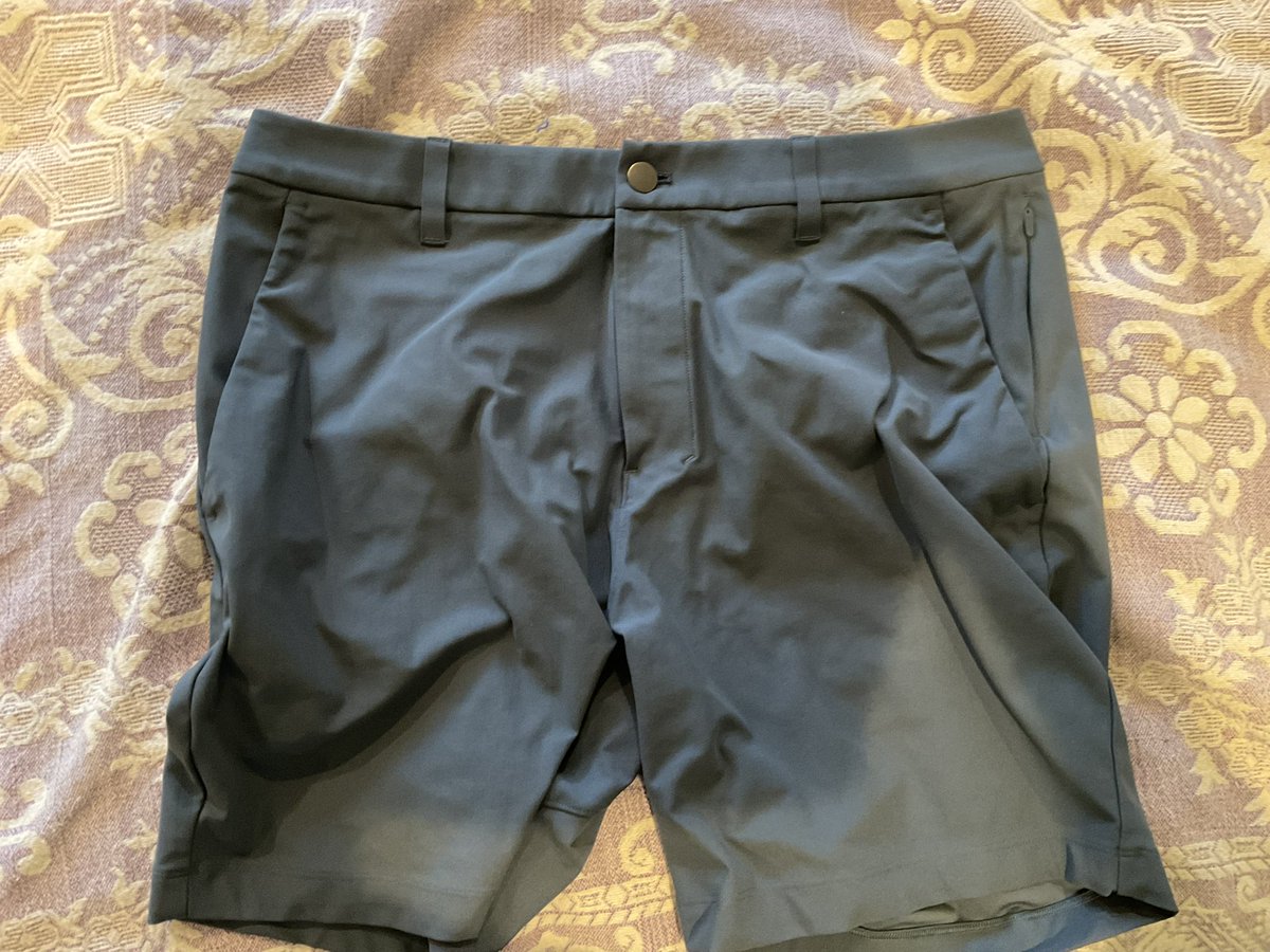 bobrosner's tweet photo. @lululemon I bought these Lululemon Like New shorts and they were mis-sized. I emailed you. No response. I called the 800 number and could not speak to a live person. I am at wits end. Compare the light blue (likenew) with darker (true to size regularly lululemon). Please advise https://t.co/WVWRjctSNA
