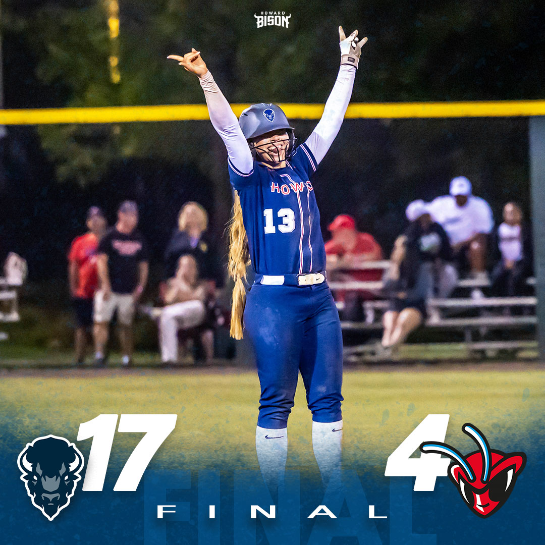 Howard Athletics (@hubisonsports) on Twitter photo 🥎 | We're going to the SHIP! <a href="/HUBisonSoftball/">Howard Bison Softball</a> runs down the Hornets to make it to their third <a href="/MEACSports/">Mid-Eastern Athletic Conference</a> Tournament Championship game!
The Bison will face the winner of Game 9 on Saturday, May 10th at noon. 🥎 | We're going to the SHIP! <a href="/HUBisonSoftball/">Howard Bison Softball</a> runs down the Hornets to make it to their third <a href="/MEACSports/">Mid-Eastern Athletic Conference</a> Tournament Championship game!
The Bison will face the winner of Game 9 on Saturday, May 10th at noon.