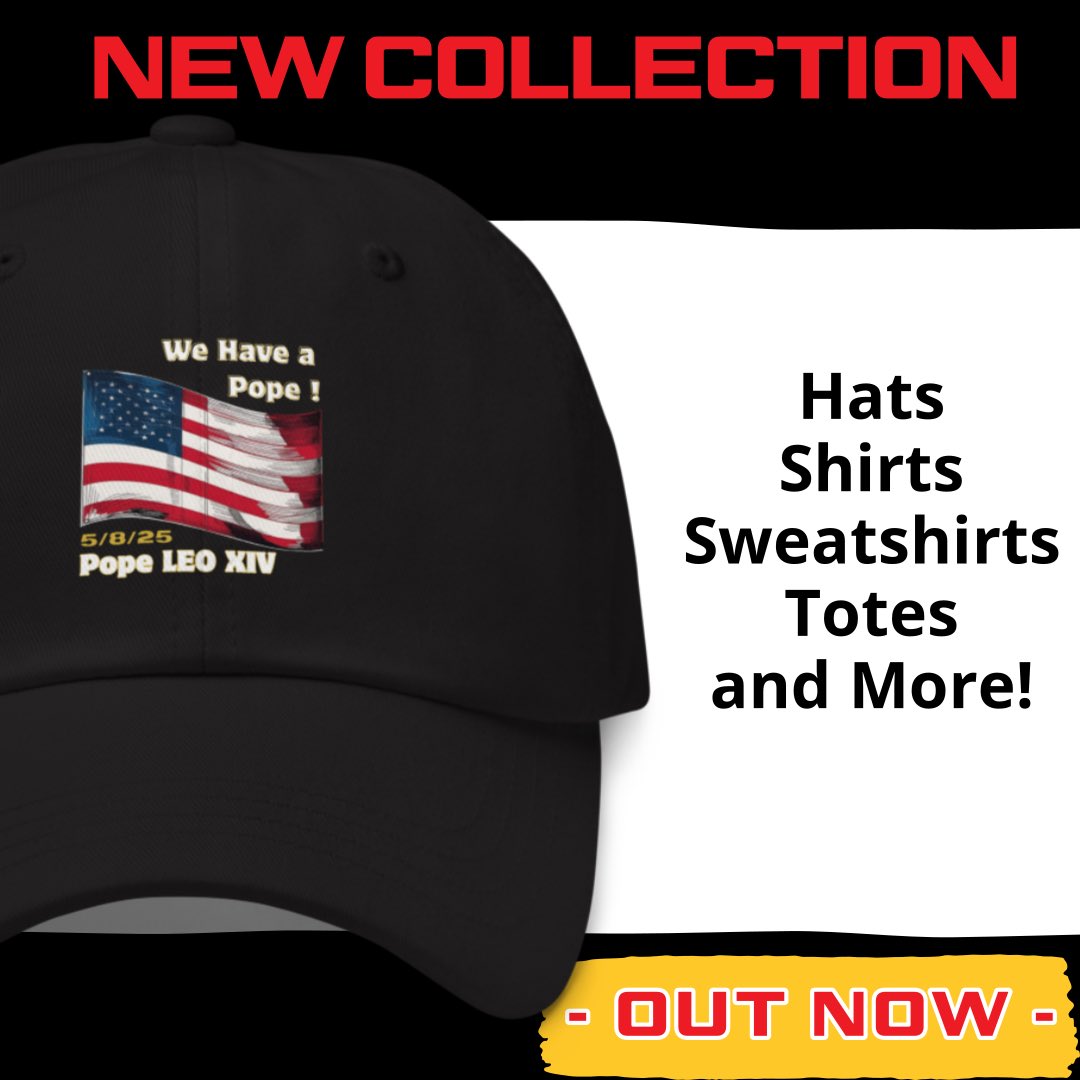 UTransformCoach's tweet image. Dropped a new design in my store to celebrate our American cardinal being elected as the next Pope today! Check it out at: shop-kathyiwanowskistudios.printful.me

#PopeLeoXIV #CatholicChurch #Conclave2025 #HabemusPapam