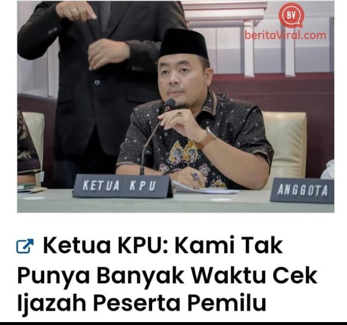 Bodoh banget nih statement, kerjanya 5 tahun sekali, gajinya tiap bulan tapi ketika ditanya masalah ijasah, jawabnya: 

kami sibuk tak punya banyak waktu 💩💩