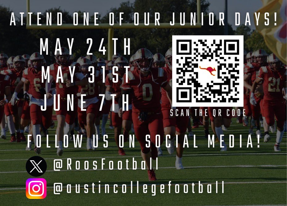 Thank you <a href="/CoachBennetNew/">Bennet New</a> and <a href="/RoosFootball/">Austin College ’Roos Football</a> for the junior day invite!

<a href="/CoachQCPProud/">Coach Q</a> <a href="/Cedar_ParkFB/">Cedar Park Football 2025</a> <a href="/AllenMarrow/">Allen Marrow</a> <a href="/_CoachSanchez/">Coach Steven Sanchez III</a> <a href="/RecruitsCenTex/">Coach Jimmy Andrews</a>