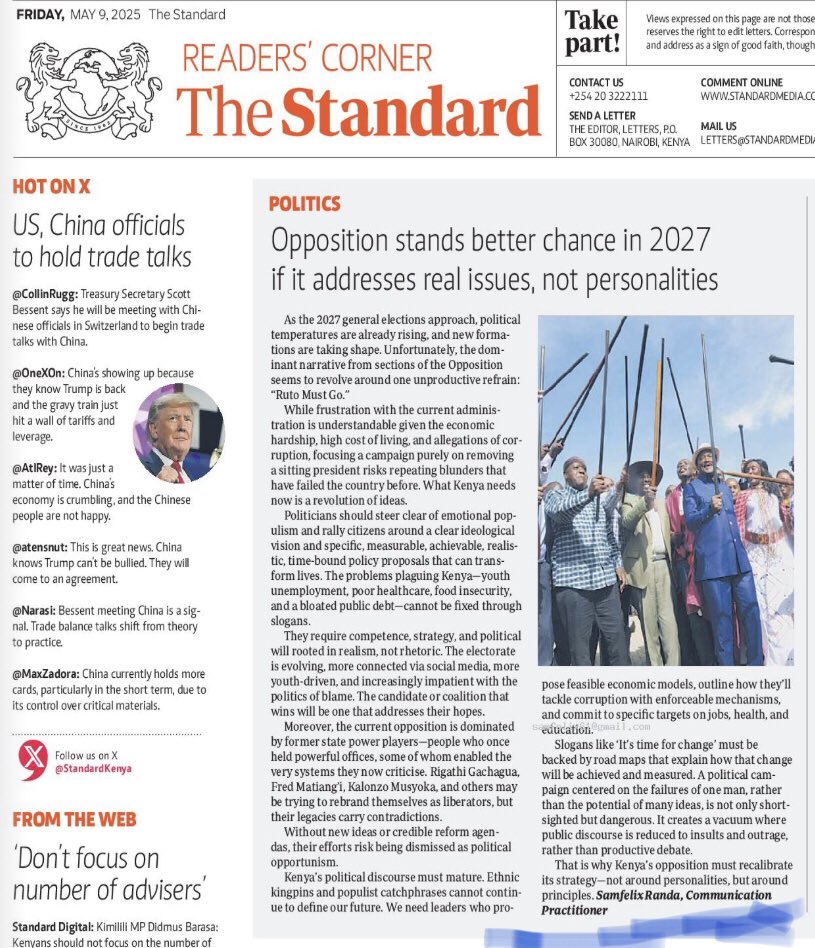 Opposition stands better chance in 2017 if it addresses real issues, not personalities