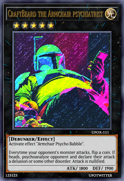 I just opened a card from the "Debunker Expansion Pack"!   I summon the mighty <a href="/SkyAnomalies05/">Craft.Beard</a>!!