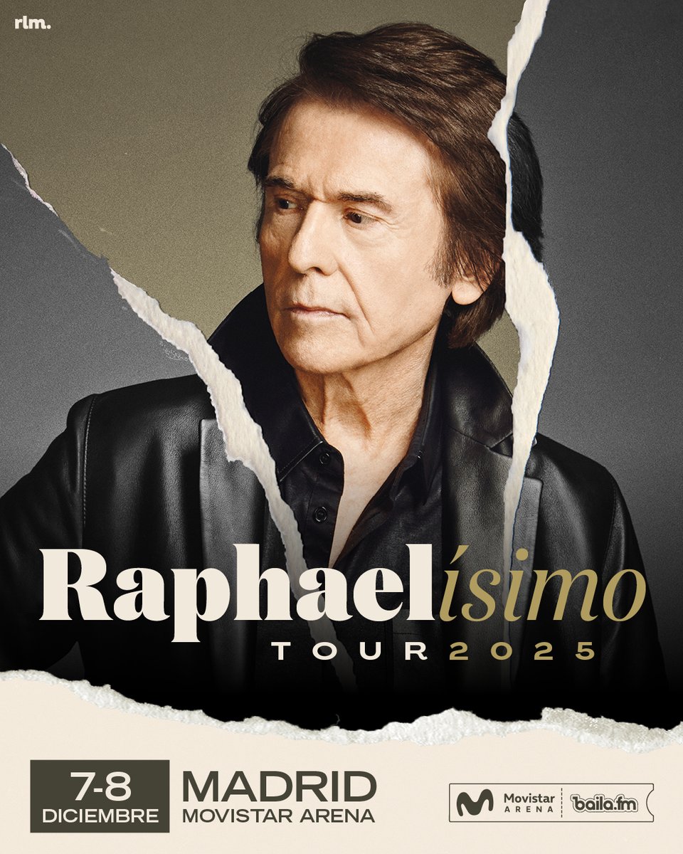 🔴 ¡YA A LA VENTA! 

<a href="/RAPHAELartista/">𝗥𝗔𝗣𝗛𝗔𝗘𝗟</a> regresa al #MovistarArena de Madrid por TODO lo alto con dos grandes shows: 7 y 8 de diciembre. 

🎟️ Consigue tus entradas aquí: movistararena.es/informacion?ev…