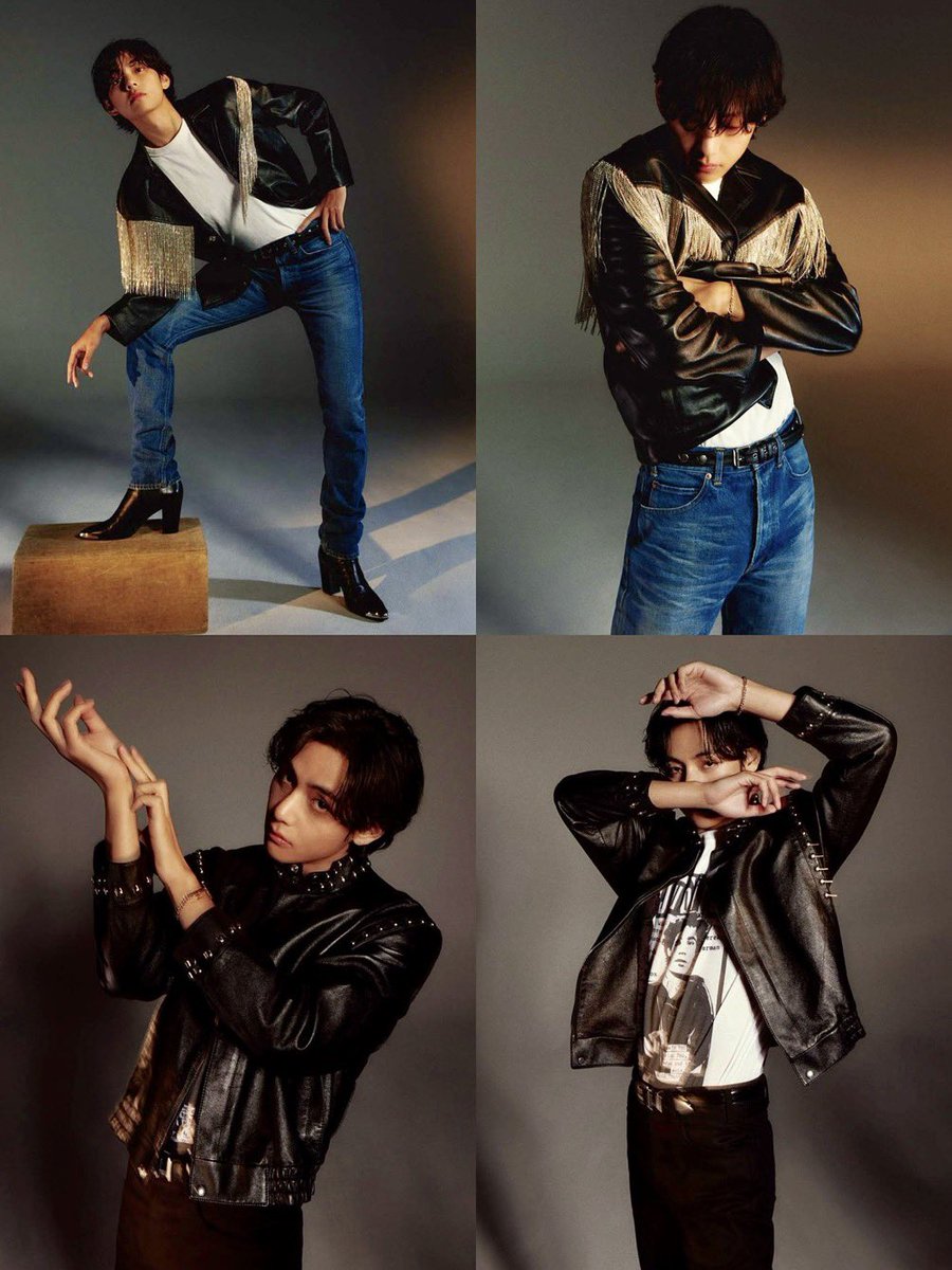 Stormyfeather24's tweet image. Tae SLAYED!  But looks like he is saying -
Pic#1 "Sir, Ima fixin to take your daughter to the county fair soon as I gits me some more chewing tobacco."
#2 Right: "Stop! I dont want to b touched right now."
#3left "Seriously? Are u kidding me?"
#4 "Get that#$@camera away from me!"