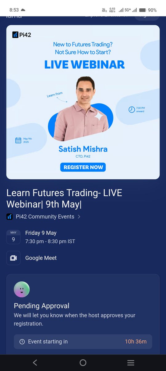 riteshkumar1114's tweet photo. #IndiaTradesFutures

Thanks @Pi42Exchange for giving this opportunity 🙏

#IndiaTradesFutures🙌 
#webinar #Pi42 #crypto #Learnfutures

Join friends: @piyushhh7701 @Parmit71 @Artistic_695 @Styllish_Ajeet
Registration submission Done 📩✅ https://t.co/nhpHi2nuuW