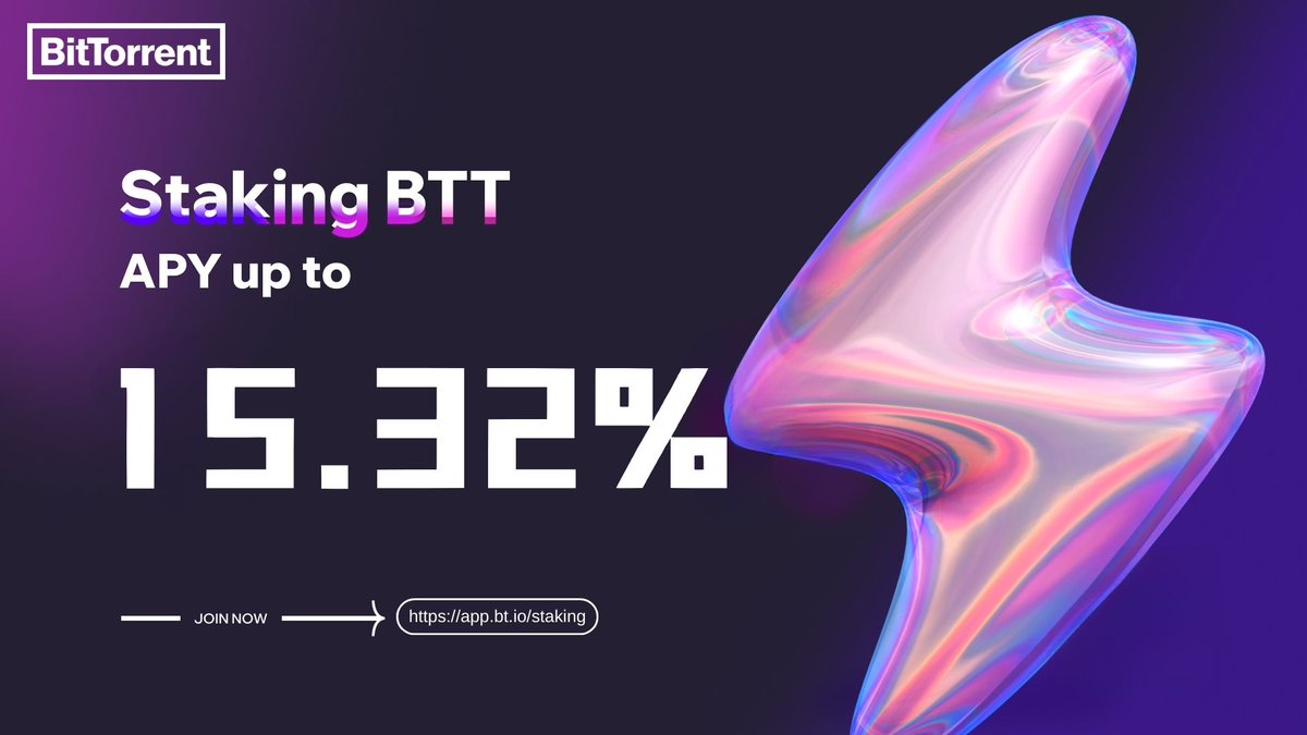🔥 $BTT staking offers APY up to 15.32%!

👉Stake on #BTTC: app.bt.io/staking