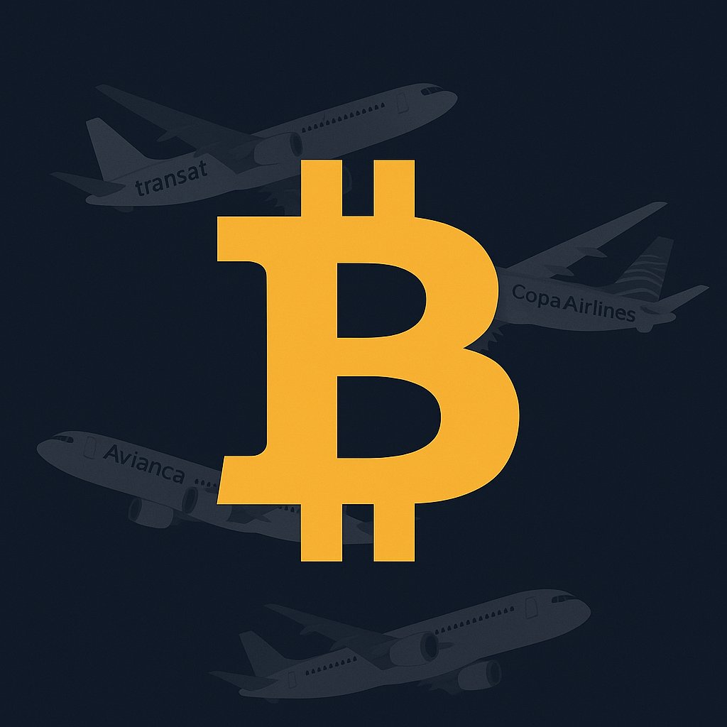 Bitcoin Travel ⚡️ (@bitcointravel_) on Twitter photo 3 flights.
3 airlines.
1 currency: #Bitcoin.
April 29, 2025 — <a href="/airtransat/">Air Transat</a>
The first flight in history booked 100% with BTC.
May 9, 2025 — <a href="/CopaAirlines/">Copa Airlines</a>
Second flight confirmed with Bitcoin.
May 9, 2025 — <a href="/avianca/">avianca</a>
Third flight paid with no banks, no cards—just freedom.
Who 3 flights.
3 airlines.
1 currency: #Bitcoin.
April 29, 2025 — <a href="/airtransat/">Air Transat</a>
The first flight in history booked 100% with BTC.
May 9, 2025 — <a href="/CopaAirlines/">Copa Airlines</a>
Second flight confirmed with Bitcoin.
May 9, 2025 — <a href="/avianca/">avianca</a>
Third flight paid with no banks, no cards—just freedom.
Who