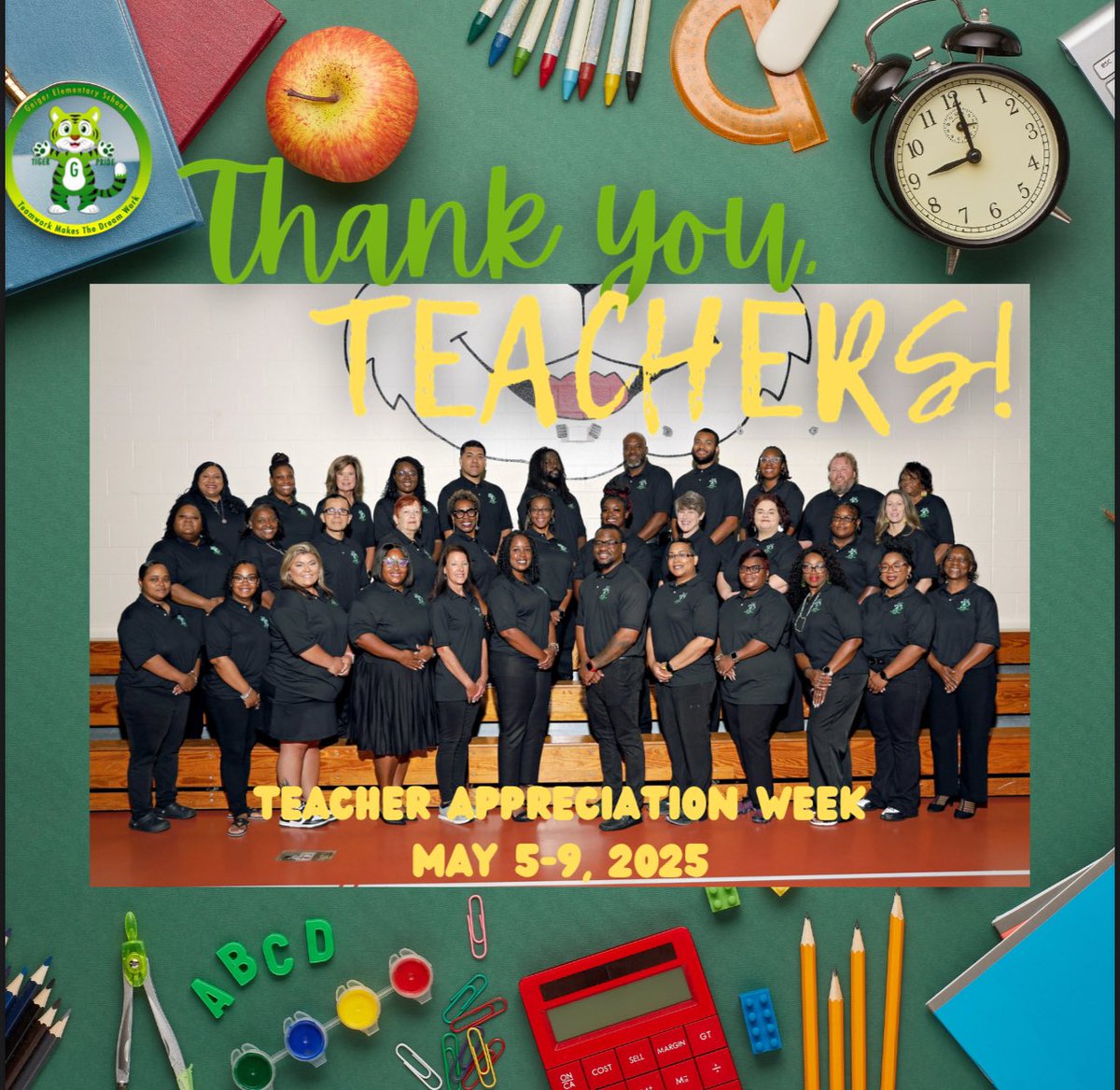 GESTigersSC's tweet image. "A good teacher can inspire hope, ignite the imagination, and instill a love of learning.

Happy Teacher Appreciation Week to the amazing teachers at GES. Give your child’s teacher a shoutout !