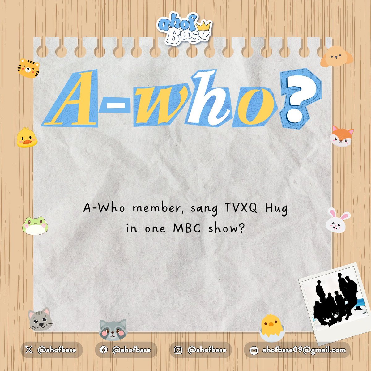 ahofbase's tweet photo. Is everything going well on your investigation? We got you the 2nd TMI of the day to make your day more exciting!
Answer by replying your @username - your answer using the official tags of the members + #A_Who. The answer should be 1 person only.
The next question will be posted at 5 PM KST.
#AHOF #μν
@AHOF_official