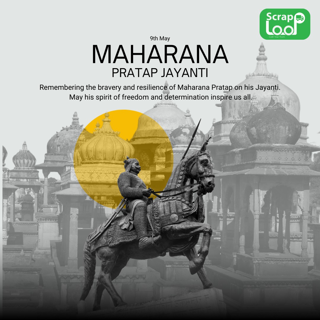 scraploop's tweet image. On Maharana Pratap Jayanti, we salute the warrior who never gave up on his land.
Let’s protect our environment with the same commitment — one scrap at a time. ♻️
Honor the legacy. Recycle with purpose.

[ MaharanaPratapJayanti, ScrapLoop, RecyclingforIndia, Sustainablefuture ]