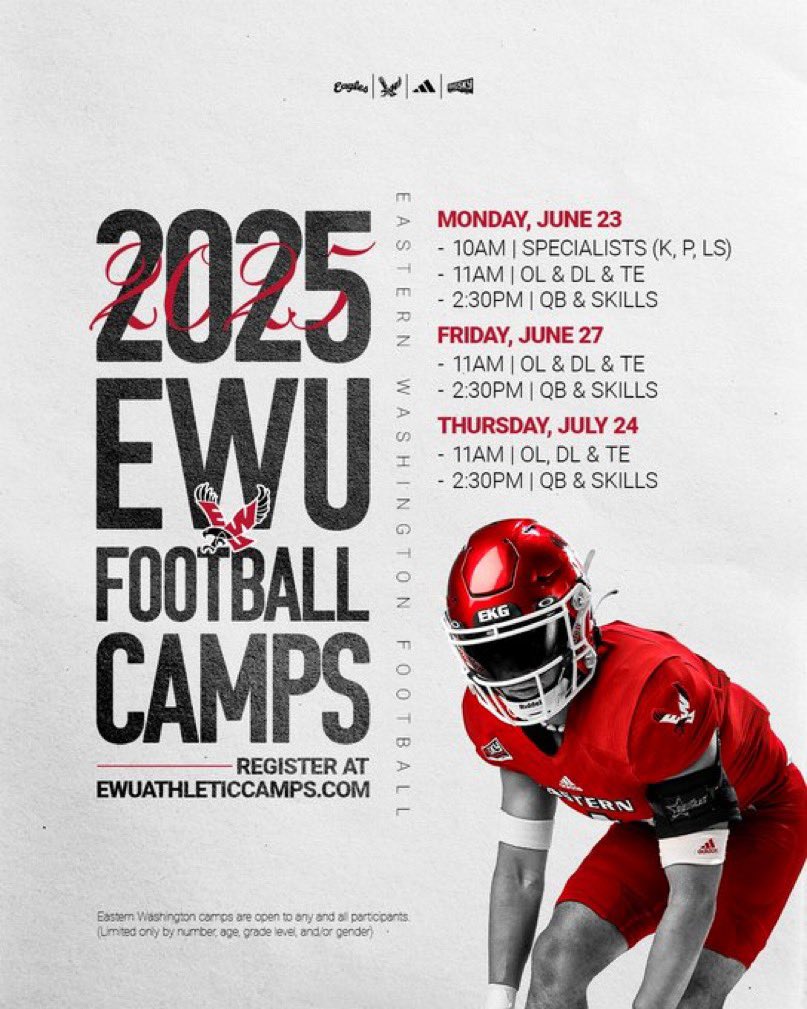 Brady Walden (@bradywaldenqb) on Twitter photo Thank you <a href="/marcanderson_/">Marc Anderson</a> for the camp invite! I can't wait to learn more about <a href="/EWUFootball/">EWU Football 🏈</a>.
<a href="/CoachHudsonPC/">Coach Hudson</a> <a href="/pinecreek_fb/">Pine Creek Football</a> Thank you <a href="/marcanderson_/">Marc Anderson</a> for the camp invite! I can't wait to learn more about <a href="/EWUFootball/">EWU Football 🏈</a>.
<a href="/CoachHudsonPC/">Coach Hudson</a> <a href="/pinecreek_fb/">Pine Creek Football</a>