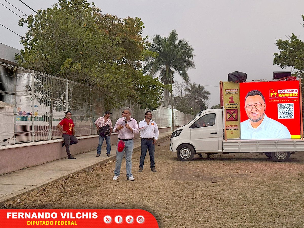#ComoEnCasa l Esta noche visitamos la comunidad de Emiliano Zapata en Martínez de la Torre, Veracruz, acompañando al candidato del PT a lcaldía,  Rolando Ramírez. Muchas gracias a los vecinos que nos recibieron con muchos deseos de construir un verdadero gobierno de izquierda.