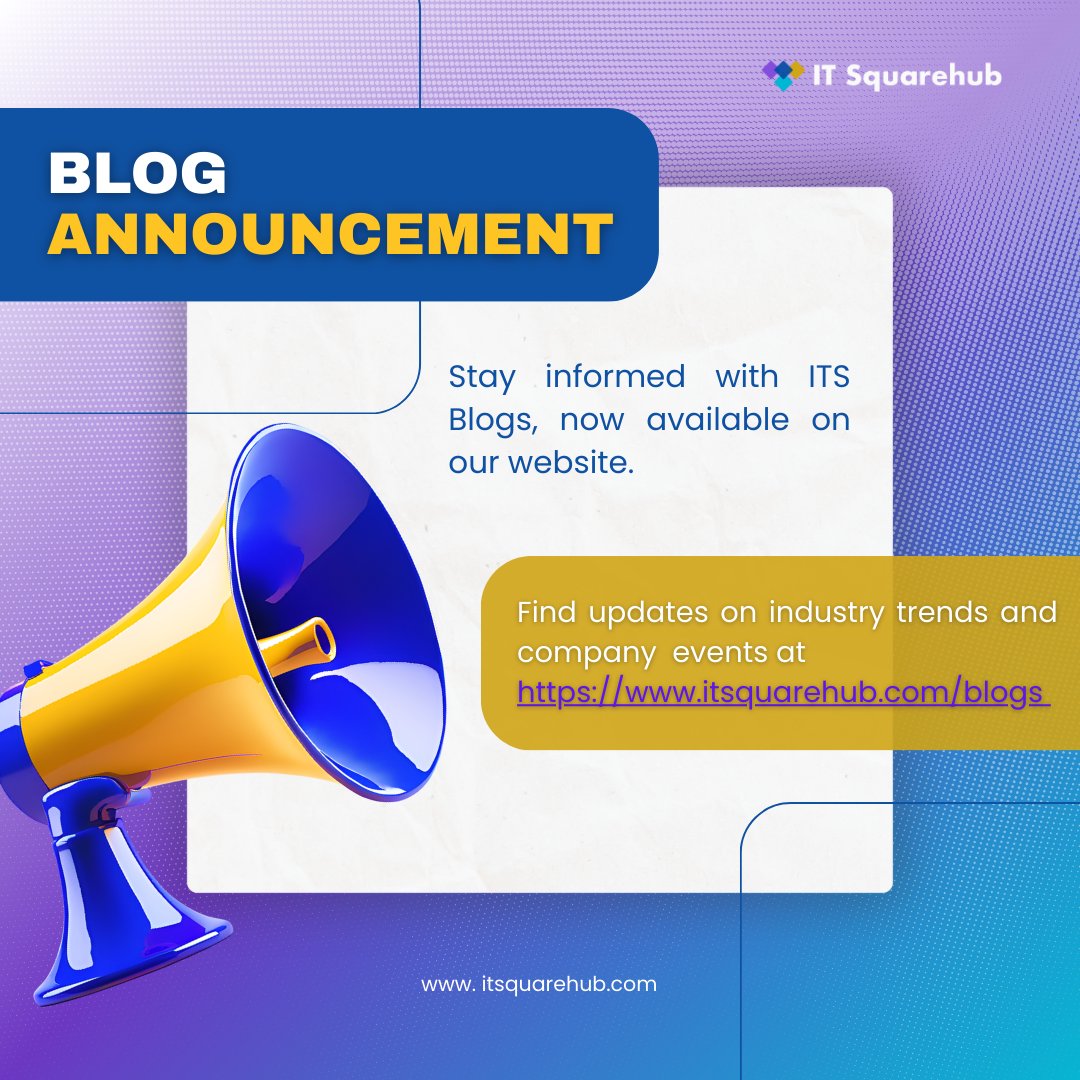 Looking to stay updated? 🖥️

Our ITS Blogs are live and packed with valuable insights, industry trends, and IT Squarehub’s latest news.

Check them out at itsquarehub.com to explore today! 

#ITSquarehub #Blogs #ITSBlogs #OutsourcingServices #TechTrends