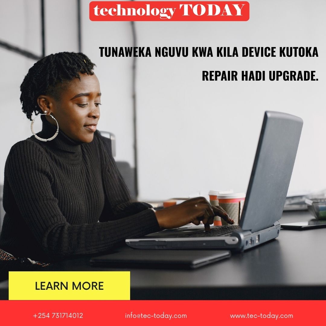 tec_today's tweet image. Ukipatwa na matatizo ya laptop au desktop — sisi tuko tayari! Repair ya haraka, upgrade za kisasa. Wasiliana nasi leo! 0785603681 | 0731 714012.
#UpgradeYourTech
