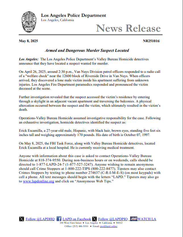LAPD PIO tweet media
