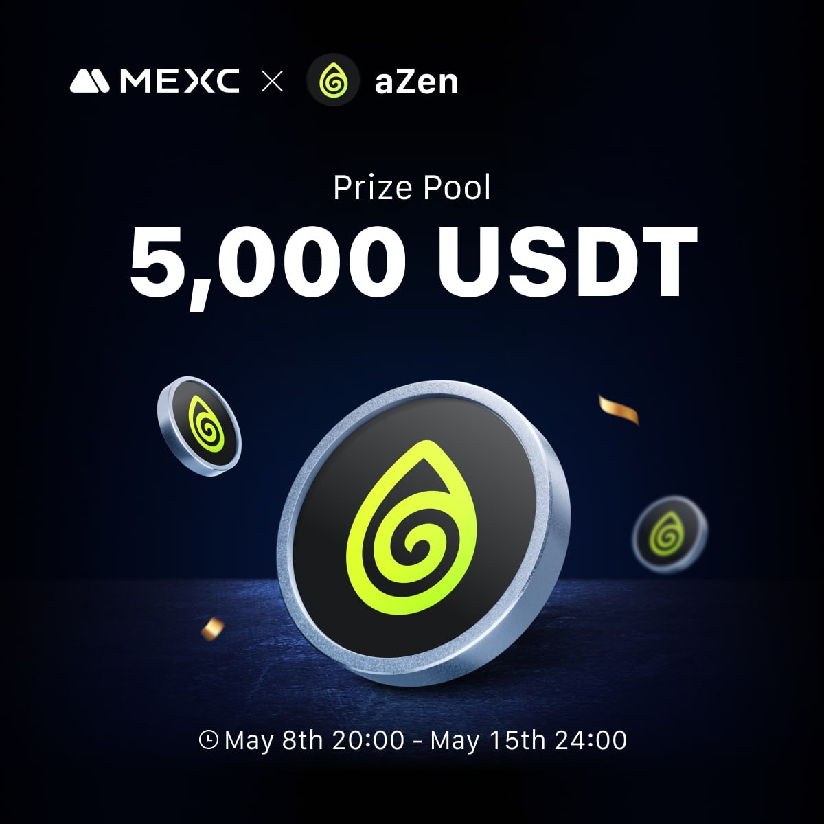 azen_protocol's tweet image. 🚀 MEXC x aZen | SPREAD THE WORD
Join now & share $5,000 USDT prize pool! 🎉
✨ aZen Airdrop+ Event:mexc.com/token-airdrop/…
💰 5,000 USDT will be distributed among 200 lucky users who complete all tasks & join via the official link!
🕒 Event Duration:
May 8, 20:00 – May 15,…