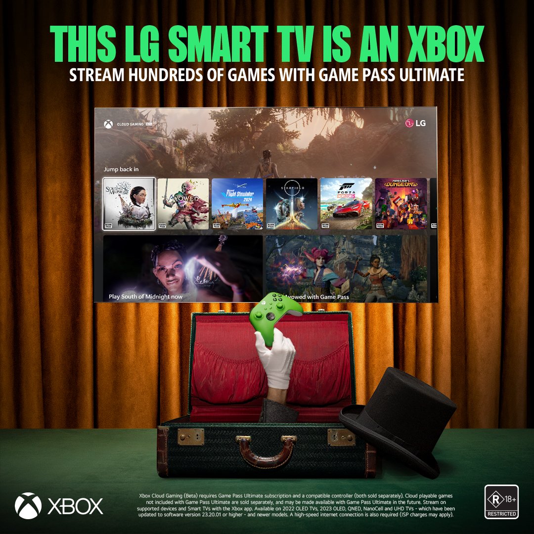 It's here: the arrival of the highly anticipated Xbox app on compatible LG Smart TVs, allowing users to stream Xbox games on the big screen at home. Owners of compatible LG Smart TVs are now able to play the biggest Xbox titles directly through the Xbox app on their LG Smart TVs.