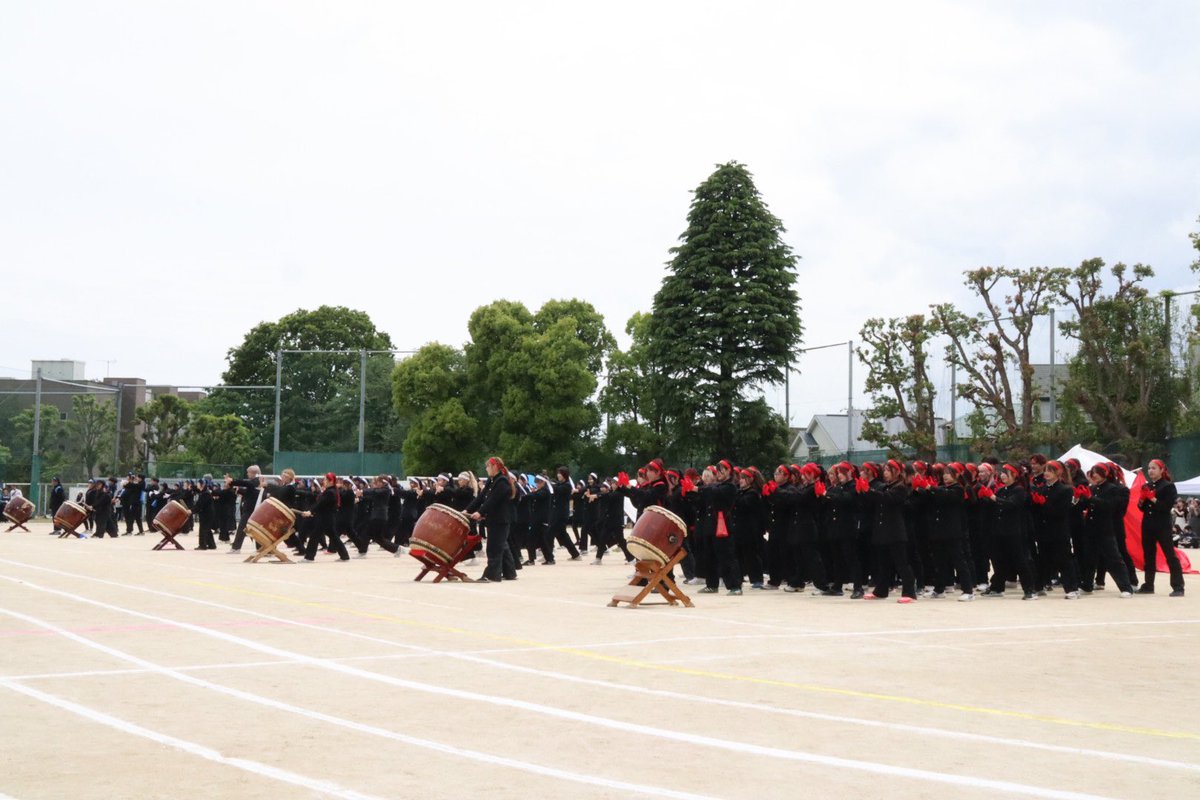 kokusai_hs's tweet image. 2025.05.09

お昼休みを挟んで、太鼓の音で午後の部スタートです！