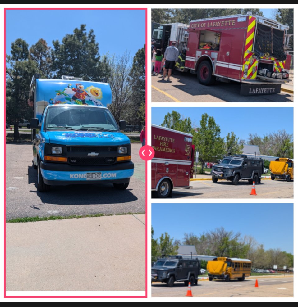 1st Annual Jobs in a Truck at Sanchez Elementary was a success!  Thank you to the Lafayette police, Swat, Fire, ambulance, Kona Ice, Lafayette Animal control, BVSD security, and BVSD electric bus for coming out <a href="/LafayettePolice/">Lafayette CO Police</a> <a href="/BVSDcolorado/">Boulder Valley School District</a>