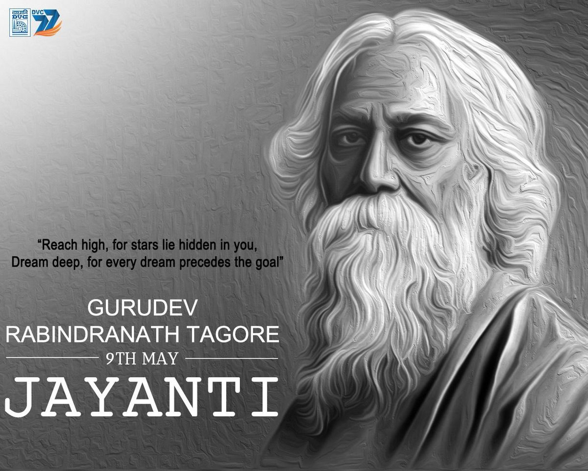 “Reach high, for stars lie hidden in you…”
On #TagoreJayanti, DVC pays tribute to Gurudev Rabindranath Tagore — a beacon of wisdom, creativity &amp; national pride.
May his legacy continue to inspire generations.

#RabindranathTagore #DVC #Gurudev #PoweringProgres