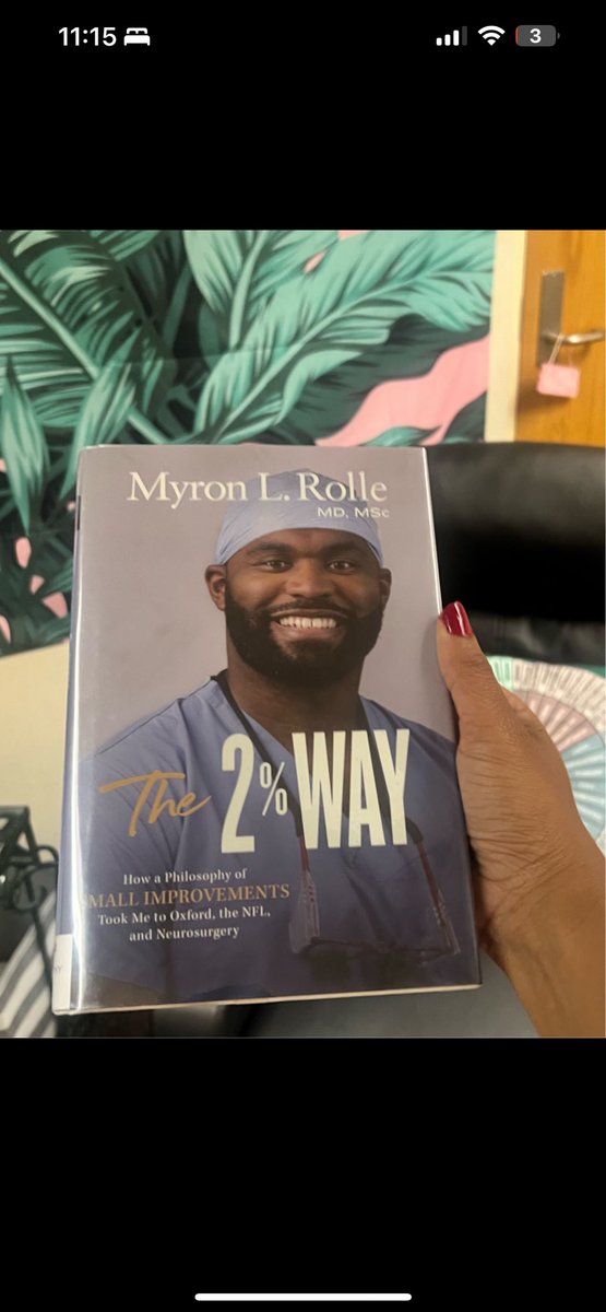 Chrissy Kyles, M.Ed, M.S., LPC Candidate (@christianakyles) on Twitter photo Just finished reading “The 2% Way” by <a href="/MyronRolle/">Myron Rolle, MD</a> and this is one of my fave reads this year so far. I loved reading his story from student-athlete to Rhodes Scholar to the NFL and now a neurosurgeon. Lessons included sticking to your values and aiming to get 2% better everyday Just finished reading “The 2% Way” by <a href="/MyronRolle/">Myron Rolle, MD</a> and this is one of my fave reads this year so far. I loved reading his story from student-athlete to Rhodes Scholar to the NFL and now a neurosurgeon. Lessons included sticking to your values and aiming to get 2% better everyday