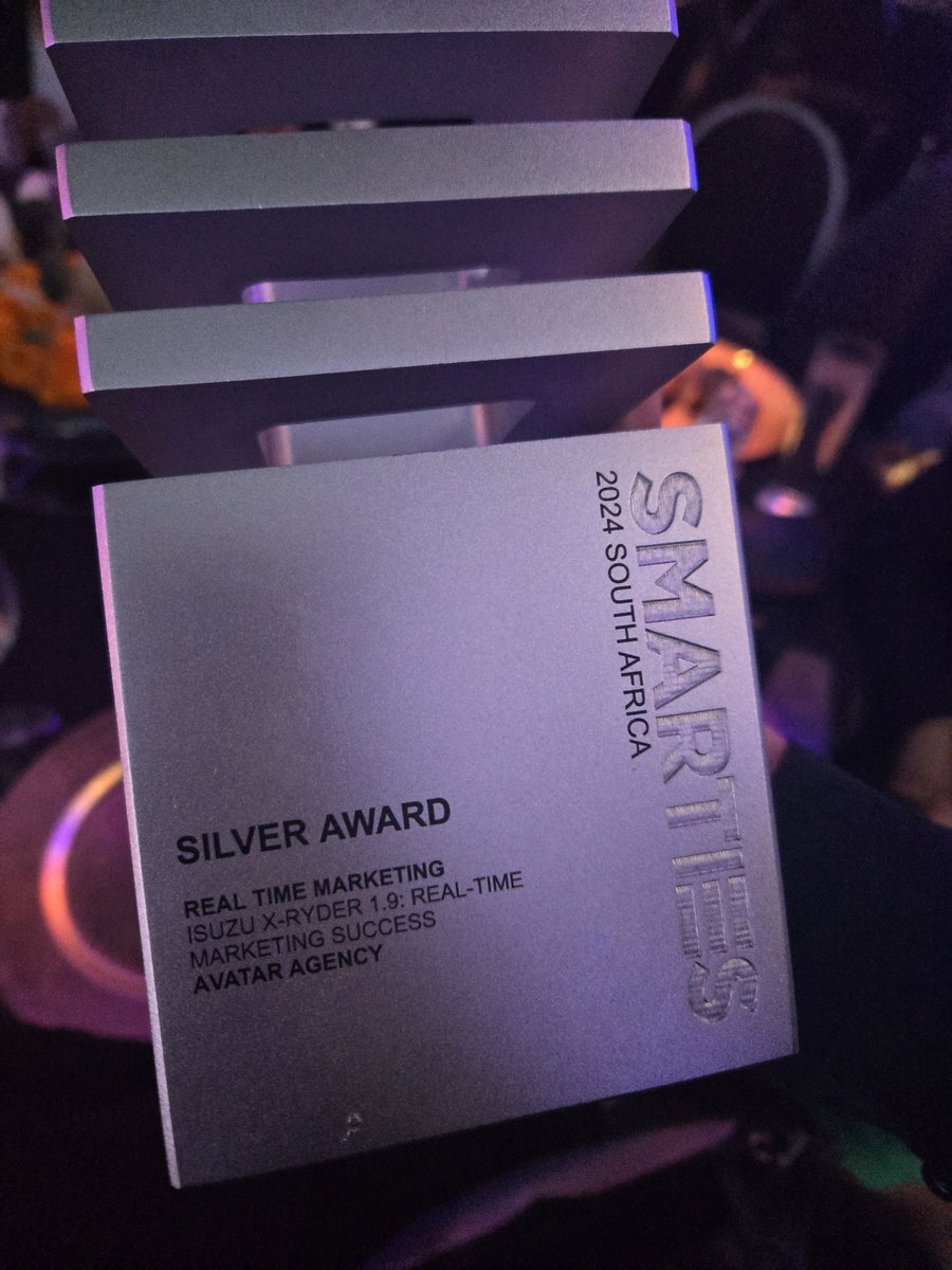 TheNduna's tweet photo. Grateful, blessed to be working with the most talented people in the advertising industry. Last night was testament that hard work & creative consistency pays off. Awards won for : Isuzu, Absa & Unilever clients, thank you for your continued trust & belief in us. #AvatarAtWork https://t.co/ncnpQd8zjk