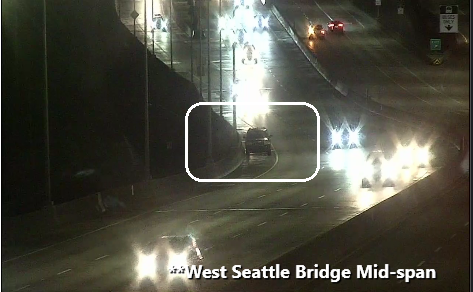 SB SR99オフランプのWB West Seattle BridgeにあるWB West