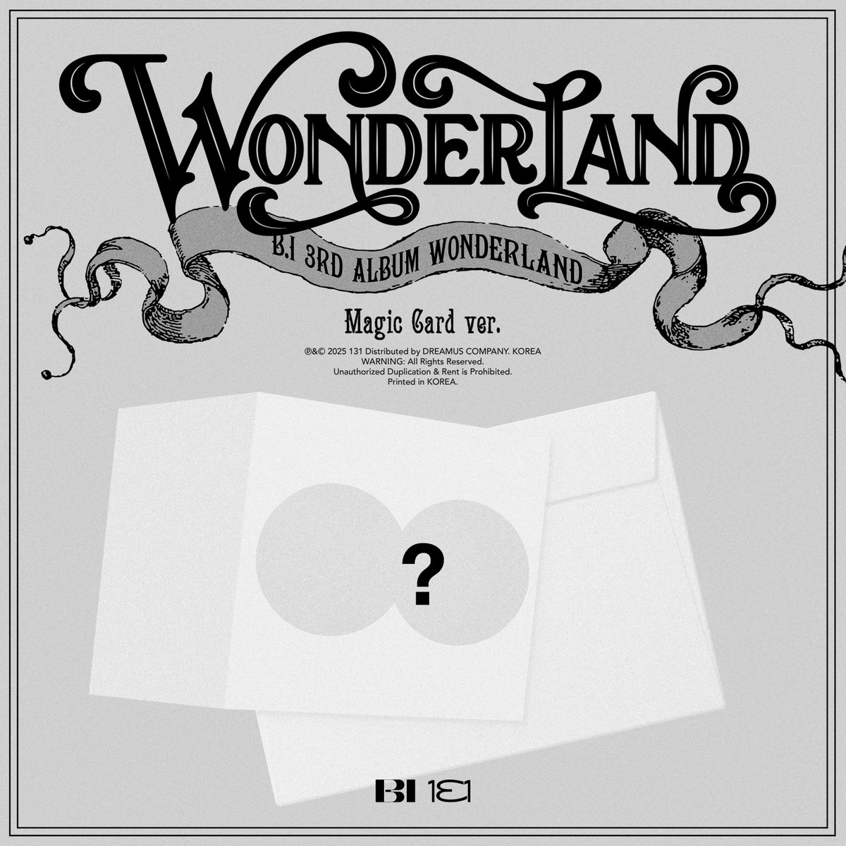 B.I (비아이) 3rd Album [WONDERLAND] 
#케타포 예약 판매 안내💿

‘Welcome To Wonderland’🏰

그렇게 나는 평범해졌다. 나의 청춘이 끝나고 이 앨범은 완성되었다. 
Just like that, I became ordinary. As my youth comes to an end, this album is complete.

Global 🔗tinyurl.com/y2bjz5s8
KR