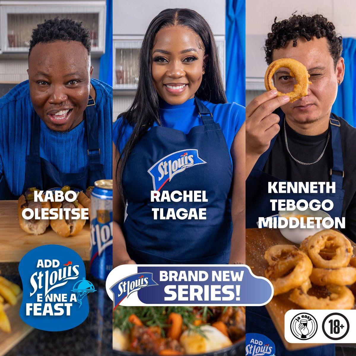 We are heating up the winter ka a brand-new series featuring Rachel Tlagae, Kenneth Tebogo Middleton and myself 👏🏾🔥 Watch this space and see how you can win great prizes by simply adding a St Louis to your meal and making it a feast! 
#StLouisLager #AddStLouis