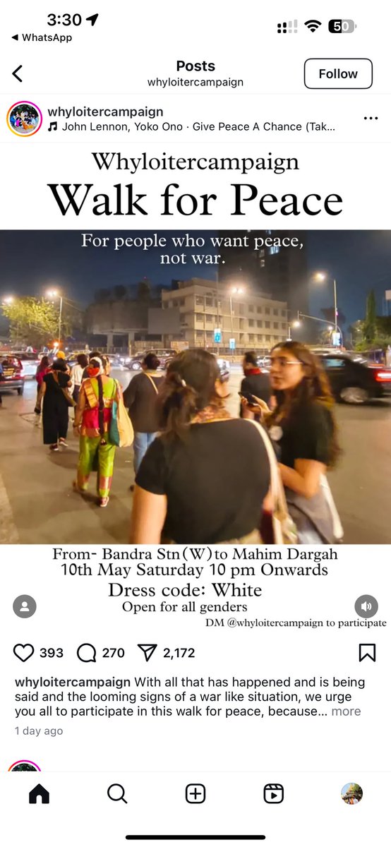 DeepakAkkewar's tweet photo. Why are groups like @whyloitercampaign silent on the Pahalgam attack? If you truly stand for peace, speak out against terrorism too. Selective activism only weakens your cause. #PahalgamAttack 
@CPMumbaiPolice @DcpZone9Mumbai @BandraPS @ZeeNews 
#IndiaPakistanWar 
#Balochistan https://t.co/gmjByAf0ud