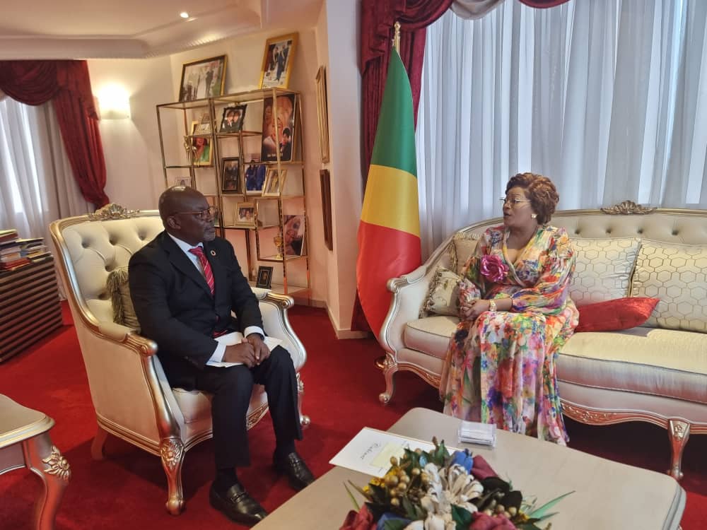 PamCongo's tweet image. WFP 🇨🇬 Country Director met with the Minister for the Promotion and Integration of Women in Development to highlight WFP’s work on #WomenEmpowerment and discuss collaboration. The Minister expressed strong interest in boosting local food production by women for school canteens.