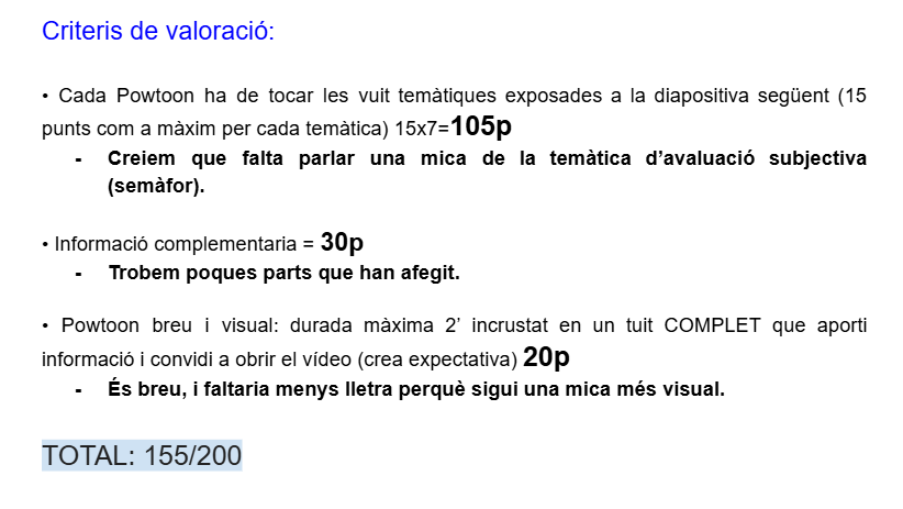 Esportcode100's tweet photo. @Programaciob13 Del primer Powtoon pensem que ha estat molt bona idea la temàtica de Nadal i el regal de la temporalització!✅ No penseu que en comptes de posar tanta lletra estaria bé fer-ho més esquemàtic? Tot i això, queda molt visual el fet que hi hagi tant moviment!💪😜 
#peafe25inefc https://t.co/RHfaUon3k6