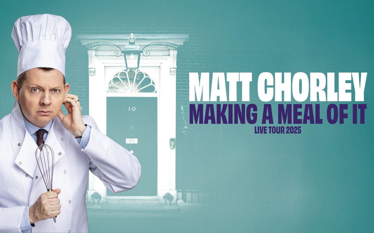 Matt Chorley (@mattchorley) on Twitter photo 👨🍳MAKING A MEAL OF IT
Fancy a stand-up show mixing food and politics? You're in luck:
🎟️ TICKET DETAILS: mattchorley.com
30 Jun <a href="/NorwichTheatre/">Norwich Theatre</a>
1 Jul <a href="/farnhammaltings/">Farnham Maltings</a>
2 Jul Bristol <a href="/RedgraveTheatre/">The Redgrave Theatre</a>
3 Jul Lyme Regis <a href="/marinetheatre/">Marine Theatre Lyme Regis</a>
4 Jul Oxford <a href="/TheNorthWall/">The North Wall</a>
7 Jul 👨🍳MAKING A MEAL OF IT
Fancy a stand-up show mixing food and politics? You're in luck:
🎟️ TICKET DETAILS: mattchorley.com
30 Jun <a href="/NorwichTheatre/">Norwich Theatre</a>
1 Jul <a href="/farnhammaltings/">Farnham Maltings</a>
2 Jul Bristol <a href="/RedgraveTheatre/">The Redgrave Theatre</a>
3 Jul Lyme Regis <a href="/marinetheatre/">Marine Theatre Lyme Regis</a>
4 Jul Oxford <a href="/TheNorthWall/">The North Wall</a>
7 Jul